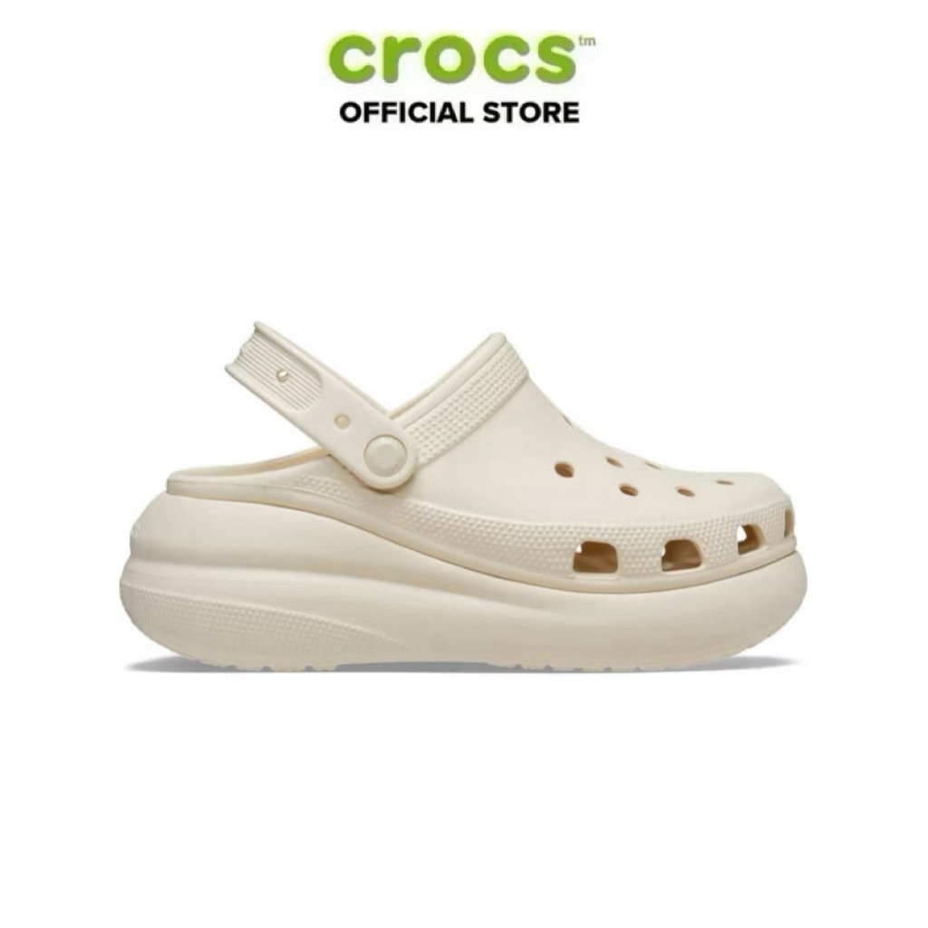 [ CHÍNH HÃNG ]  GIÀY CLOG UNISEX CROCS CRUSH CLASSIC - BONE