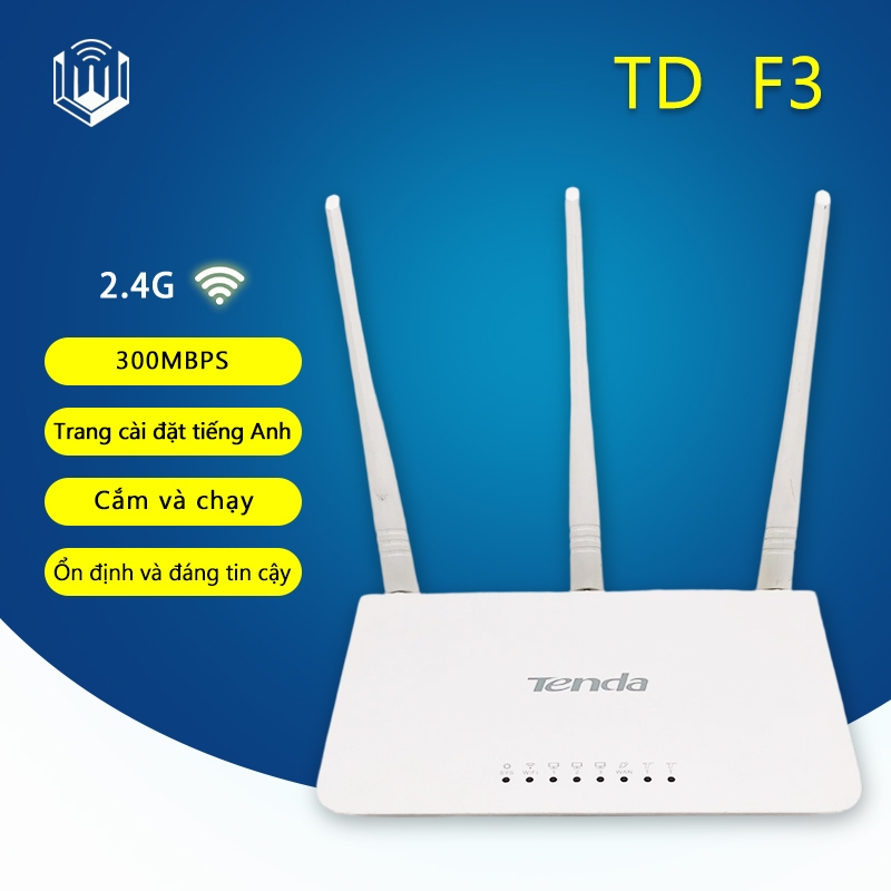 Bộ phát Wifi 3 Râu Tenda F3 Tốc độ 300Mbps