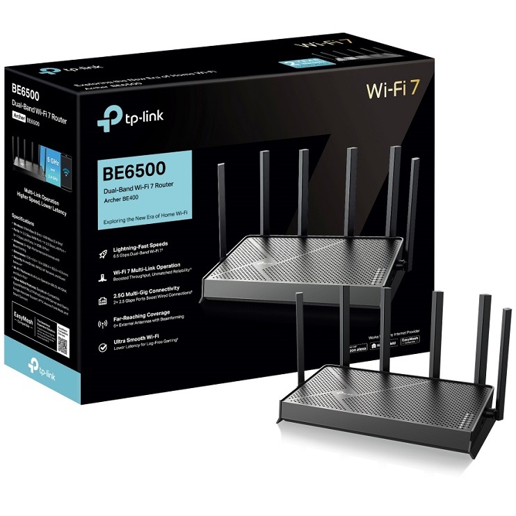 Bộ phát wifi 7 Asus TUF-BE6500 (Chuẩn BE/ BE6500Mbps/ 6 Ăng-ten ngoài/ Wifi Mesh/ 45User)