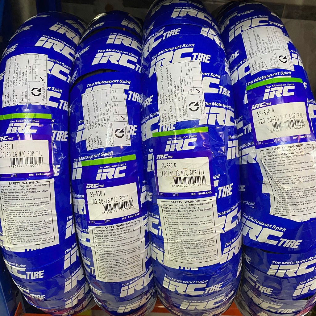 Vỏ lốp IRC Cho Xe SH 125i 150i 160i SH Ý Vỏ Không Ruột Hàng Chính Hãng