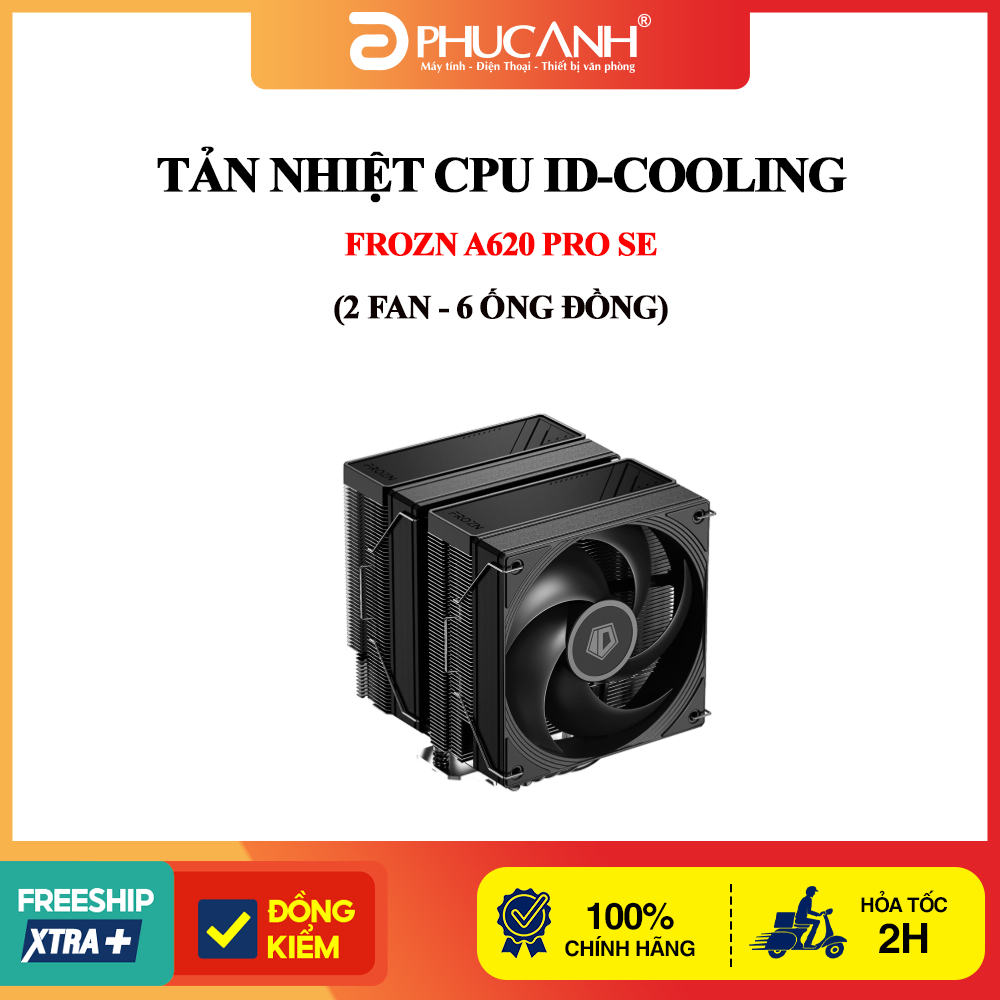Tản nhiệt CPU ID-COOLING FROZN A620 PRO SE (2 fan - 6 ống đồng)
