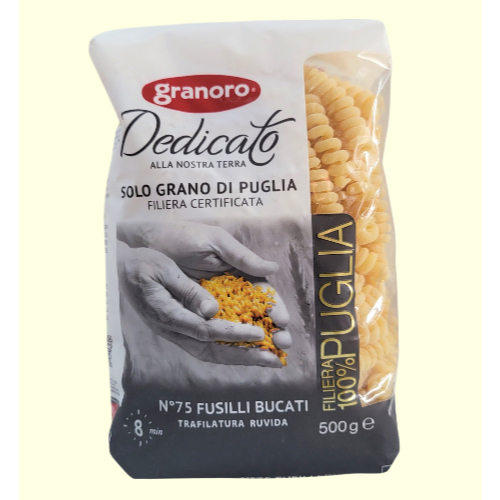 GRANORO + gói 500g / N75 + NUI XOẮN LÕI RỖNG Ý Delicato Fusilli Bucati Pasta