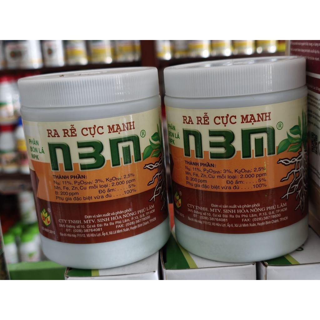 PHÂN BÓN LÁ N3M HÓA SINH PHÚ LÂM LON 500GR