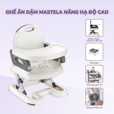 Ghế Ăn Dặm Mastela 07110 Cho Bé Nâng Hạ Độ Cao, Hàng Chính Hãng, Bảo Hành 12 Tháng