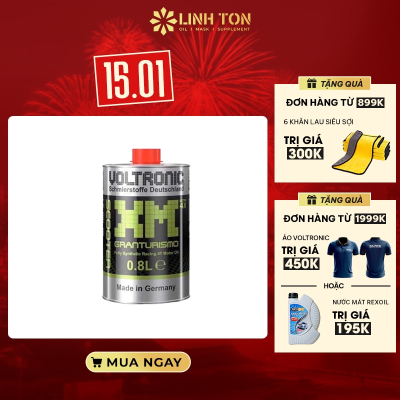 Nhớt biến thiên cao cấp tay ga VOLTRONIC XM Scooter Granturismo 4T 800mL