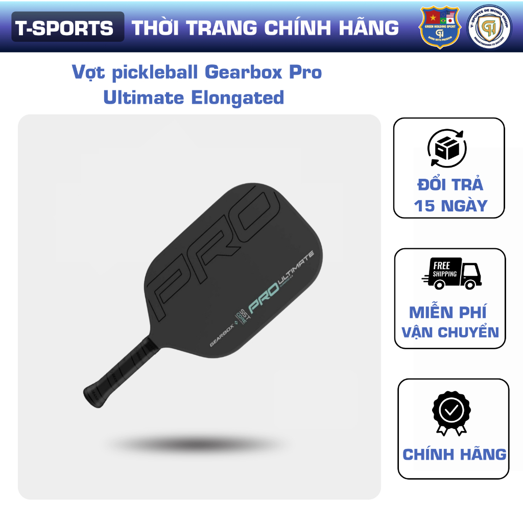 Vợt pickleball Gearbox Pro Ultimate Elongated - Cao Cấp , Siêu Bền & Kiểm Soát