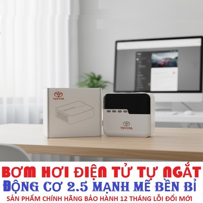 Bơm lốp ô tô Bơm lốp xe hơi điện tử tự ngắt Bảo hành 12 tháng Bomlopoto bomlopxehoi