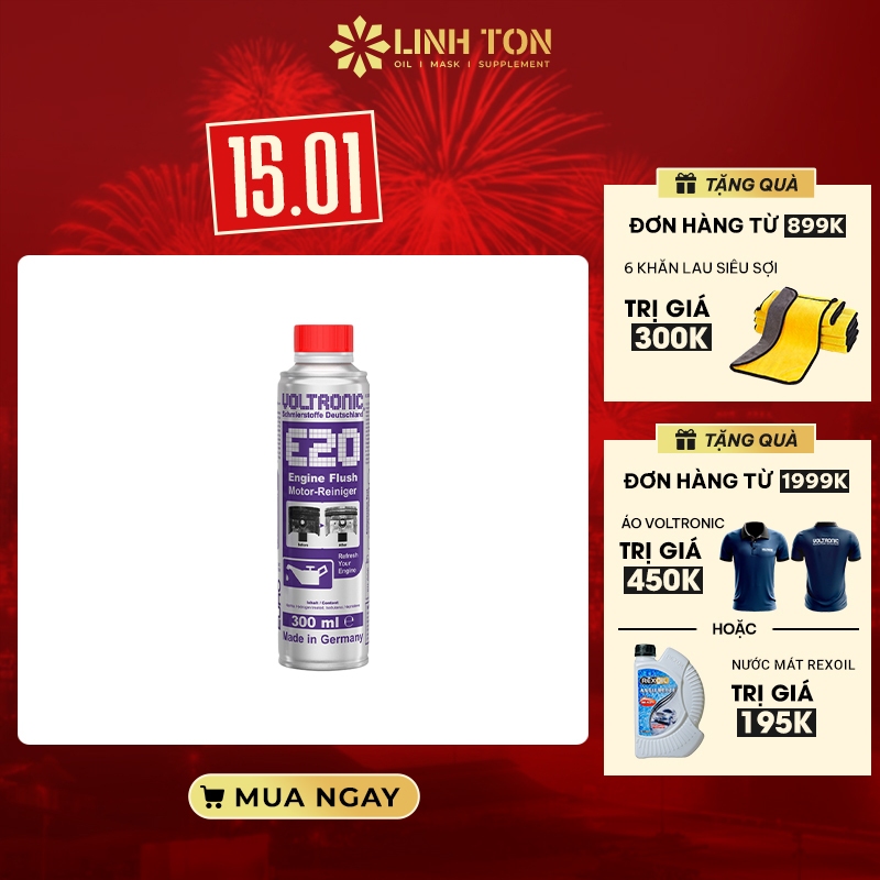 Phụ gia vệ sinh súc rửa động cơ Voltronic E20 Engine Flush