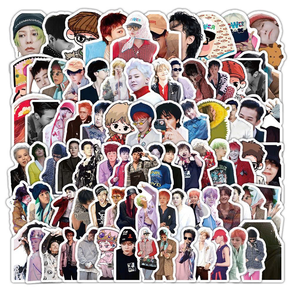 Set 180 miếng Sticker G-DRAGON – BIGBANG, dùng trang trí sổ tay, dán mũ bảo hiểm, vali