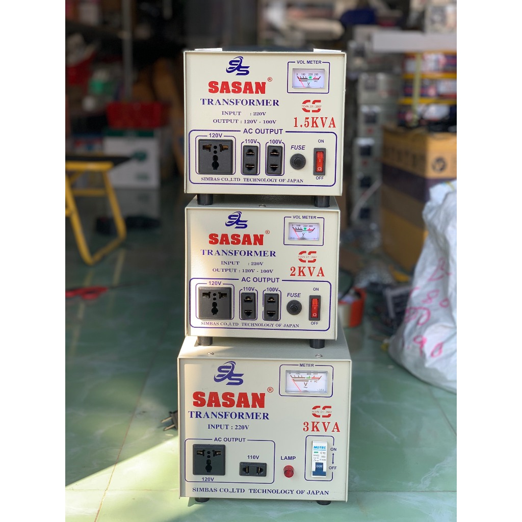 [18 tháng BH] Biến áp 220v ra 100v, bộ đổi nguồn 220v sang 110v 100v cho thiết bị nội địa Nhật SASAN