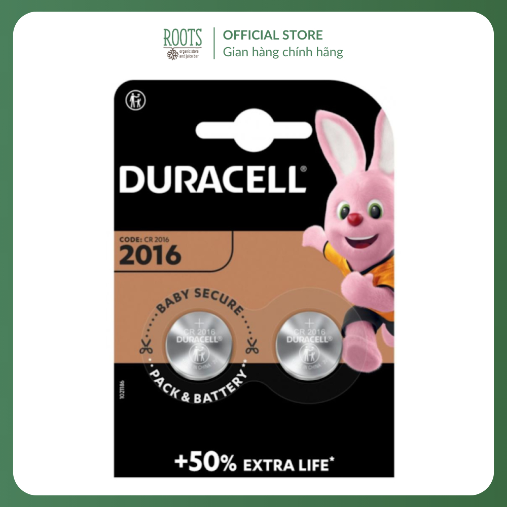 (Ship hỏa tốc) DURACELL - Pin Đồng Xu CR2016, CR2016 Battery, 3V Lithium, 2 Viên