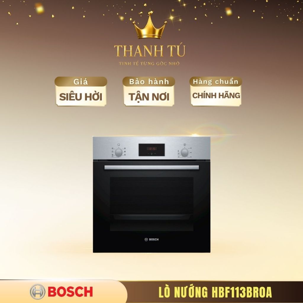 Lò nướng âm Bosch HBF113BR0A 66 lít - 3D Hotair, Nướng Chuẩn Âu