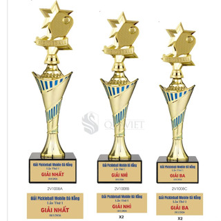 Cúp thể thao Pickleball 2V1008 - Miễn phí thiết kế, in nội dung miễn phí