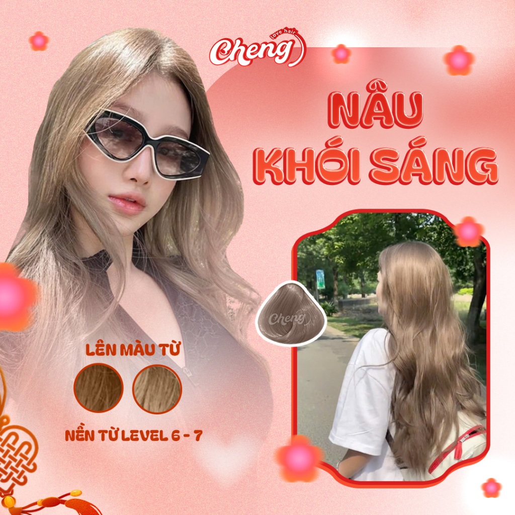 Thuốc Nhuộm Tóc Màu NÂU KHÓI SÁNG Không Tẩy| Chenglovehair, Chenglovehairs