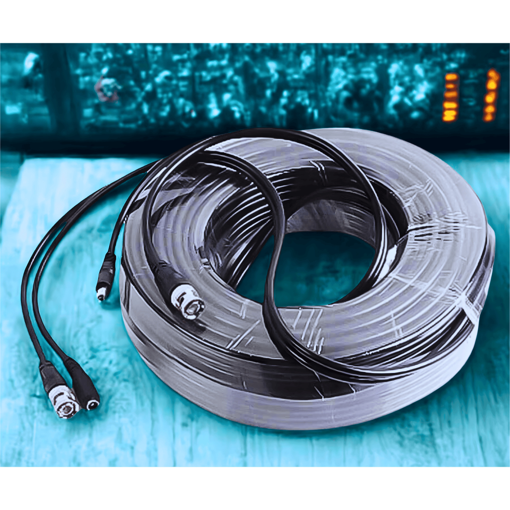Cáp truyền tín hiệu camera 18 - 20m có sẵn jack nguồn và jack BNC BH 12 Tháng