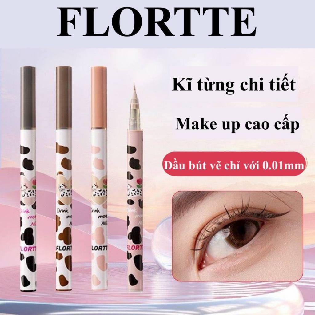 (Hàng có sẵn)Fortte Bút kẻ mắt bút tằm bút kẻ mắt dạng lỏng cực mỏng tự nhiên không thấm nước nữ