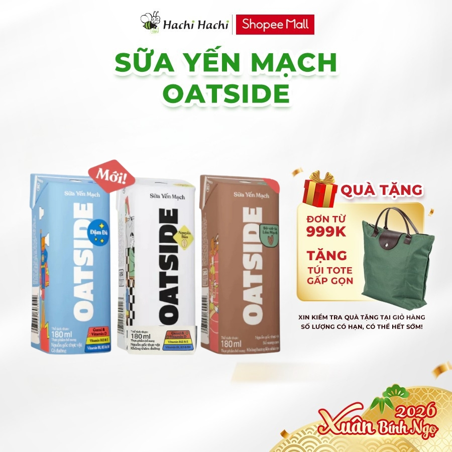 Sữa yến mạch vị nguyên bản, đậm đà, socola OATSIDE 115ml/180ml/200ml - Hachi Hachi Japan Shop