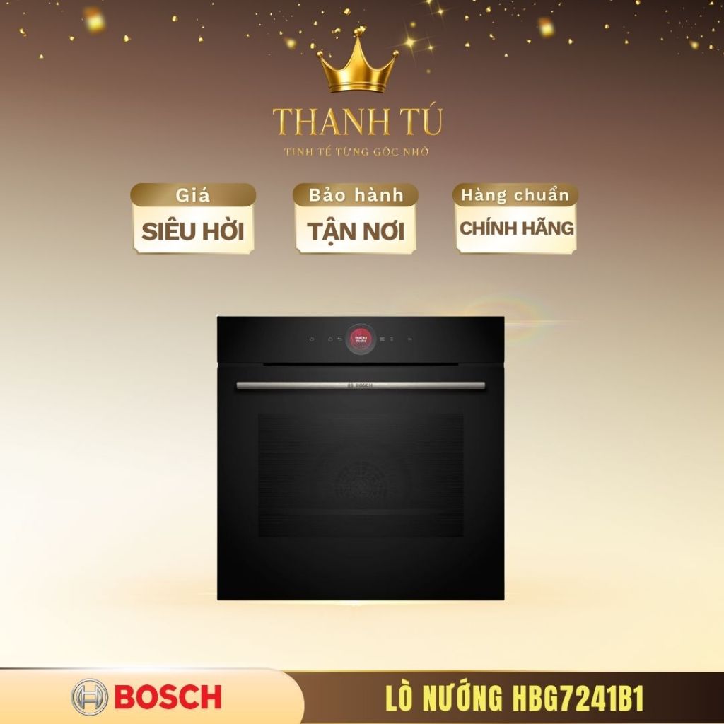 Lò Nướng Bosch Series 8 HBG7241B1 – 14 Chế Độ Nướng, EcoClean, An Toàn Cao