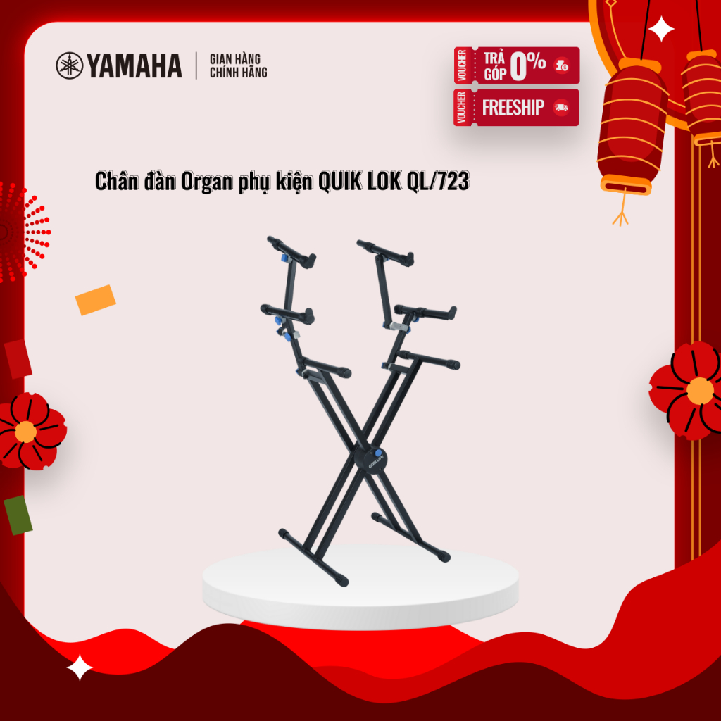 Chân đàn Organ 2 tầng QUIK LOK T/22 BK phụ kiện đàn Organ/Keyboard