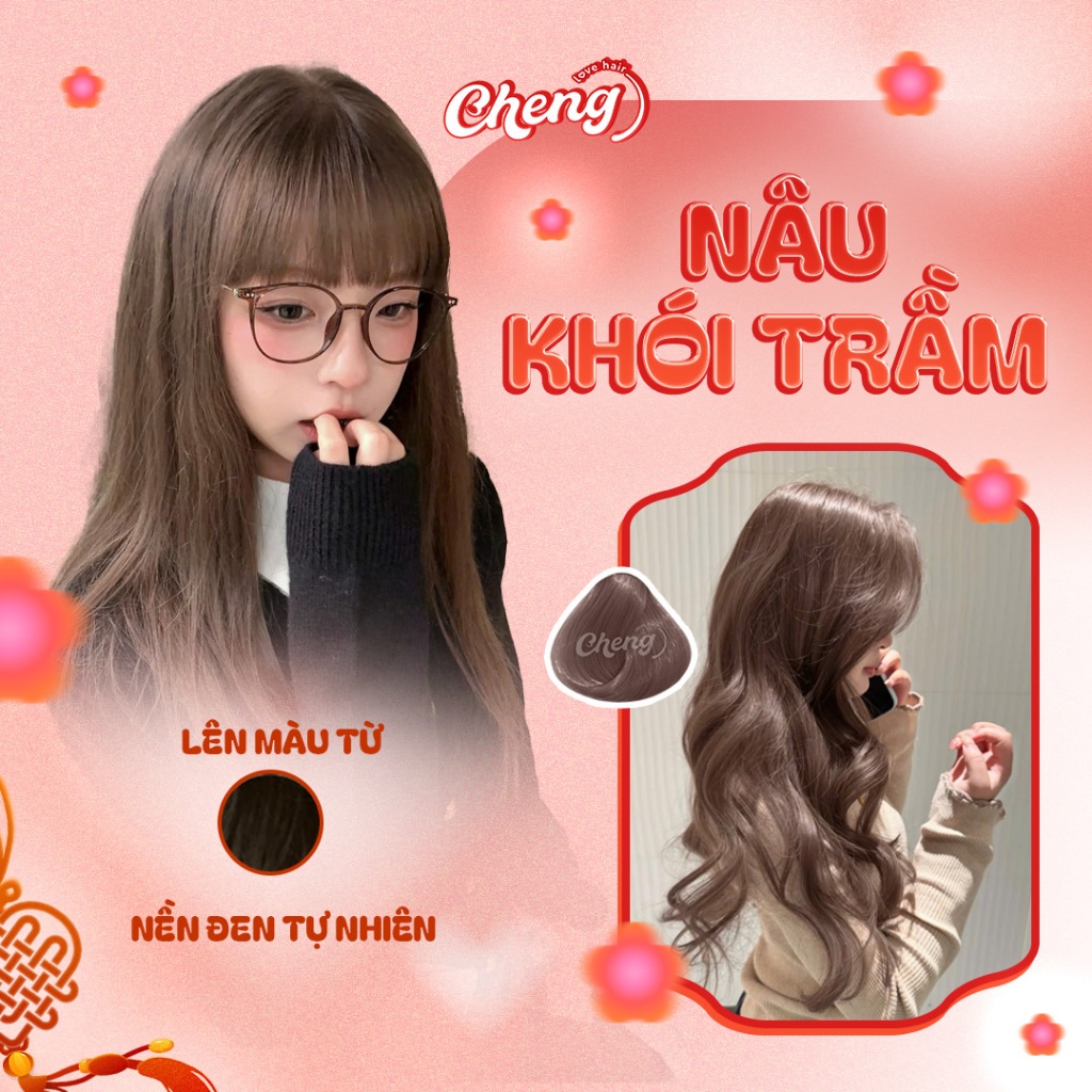 Thuốc Nhuộm Tóc Màu NÂU KHÓI TRẦM Không Tẩy| Chenglovehair, Chenglovehairs