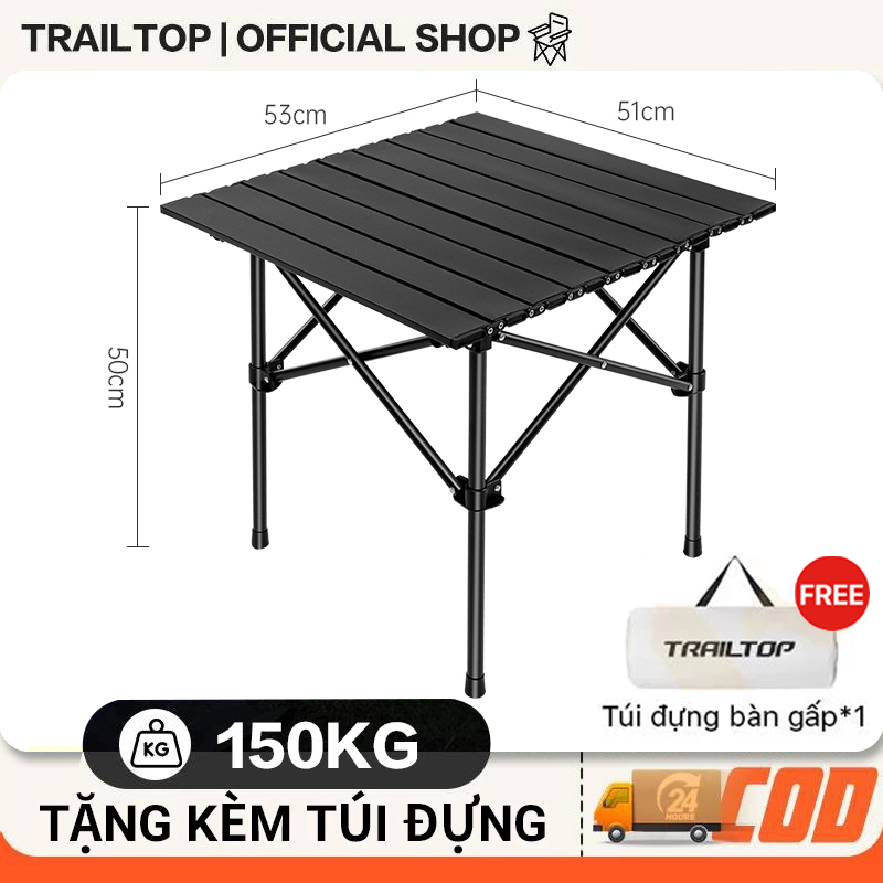 【OCD】Trailtop Ghế Gấp Gọn Camping Bàn Camping Gấp Gọn Bộ Đồ Có Thể Chịu Được 150kg Chống Nước