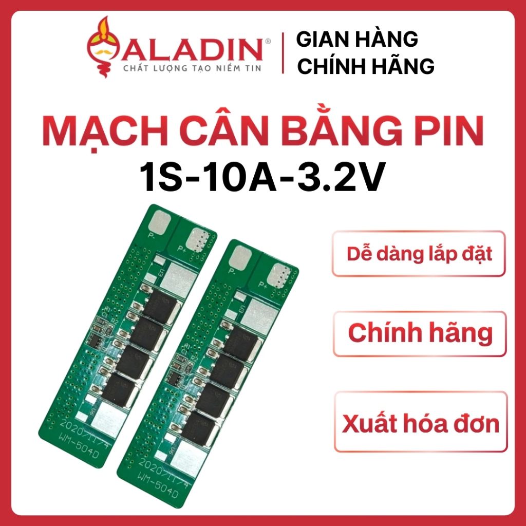 Mạch bảo vệ lithium 1S 3.2V LiFePO4, mạch cân bằng 1S-10A-3.2V MCB-1S-10A có chức năng sạc và bảo vệ