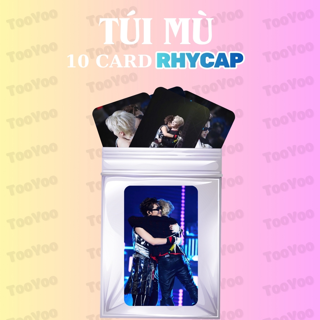 Túi mù gồm 10 card RHYCAP bo góc không trùng TooYoo CARD0071