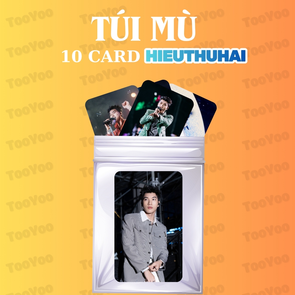 Túi mù gồm 10 card HIEUTHUHAI ATSH bo góc không trùng TooYoo CARD0006