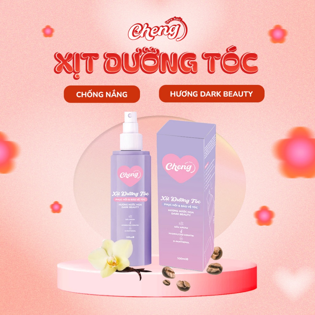XỊT DƯỠNG TÓC SIÊU MƯỢT SIÊU PHỤC HỒI CHỐNG NHIỆT CHỐNG NẮNG với mùi hương Dark Beauty | Chenglovehair, Chenglovehairs