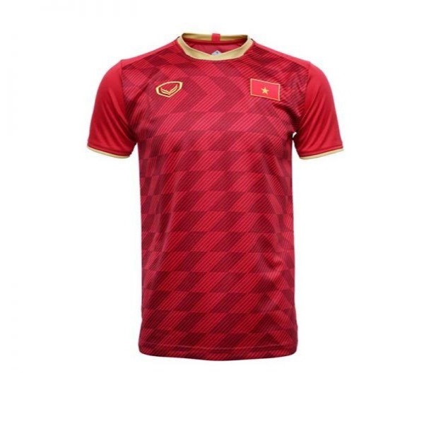 Áo đấu bóng đá Quang Hải 19 chính hãng Việt Nam 2019 home đỏ shirt jersey Vietnam Grand Sport AFF U2