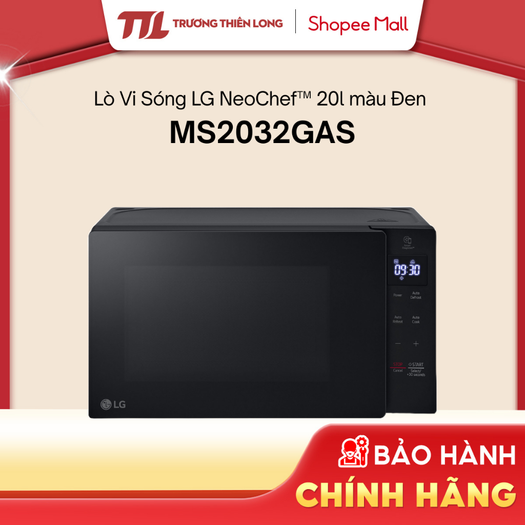 MS2032GAS (Màu đen) | MS2032GIK - Lò Vi Sóng LG Neochef™ 20L MS2032GAS/GIK - Công Suất 700W