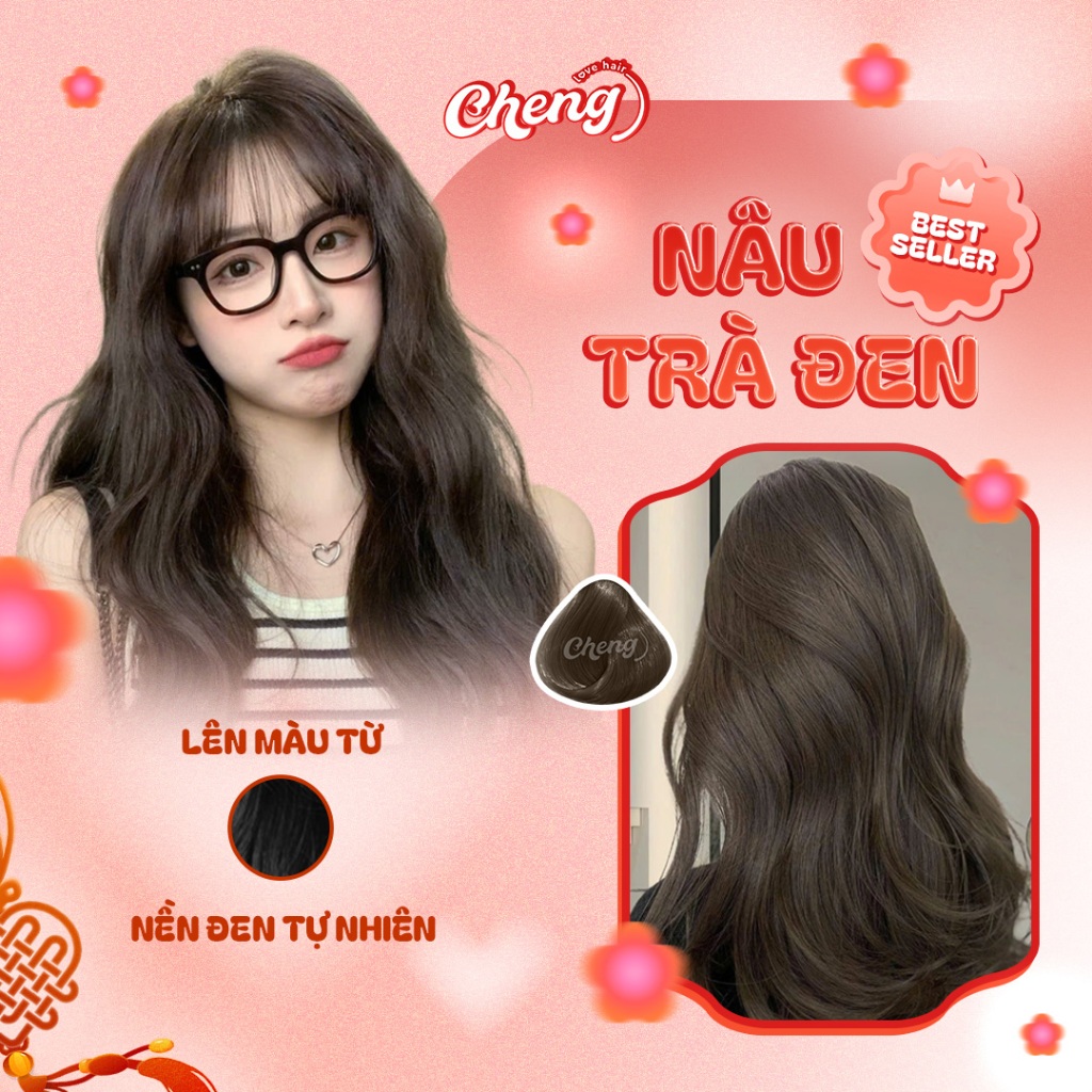 Thuốc Nhuộm Tóc Màu NÂU TRÀ ĐEN Không Tẩy | Chenglovehair, Chenglovehairs