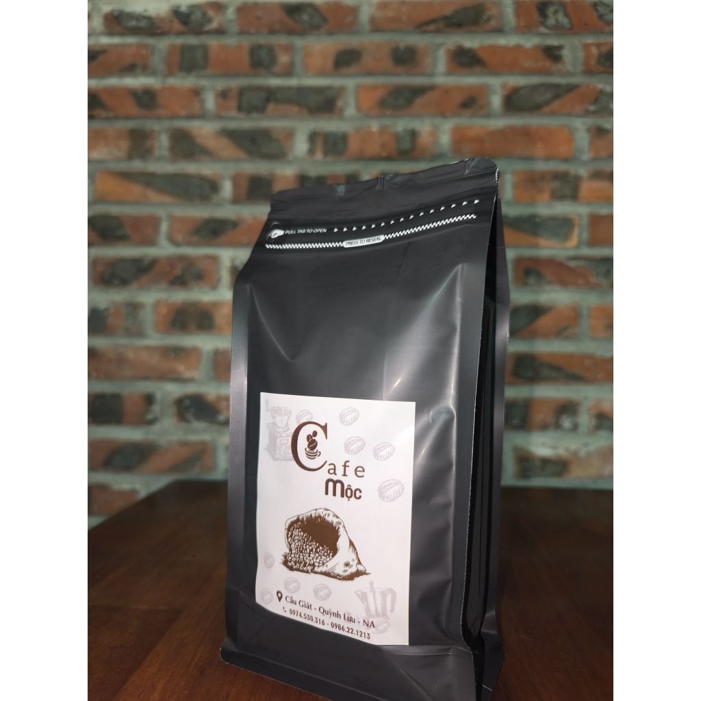 Cafe nguyên chất Robusta - Cafe Mộc (Đậm gu, không tẩm) - Gói 500g