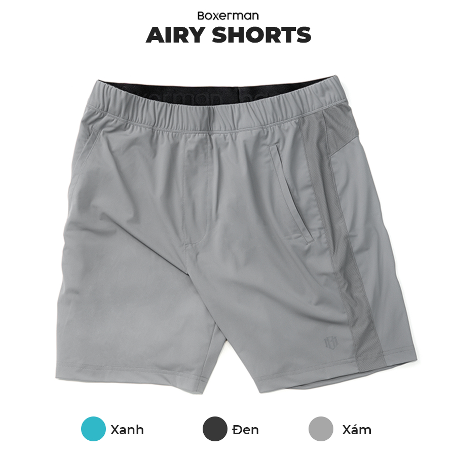 Quần short nam Airy Shorts Boxerman chất liệu Polyamide thoáng khí,mềm mịn co giãn