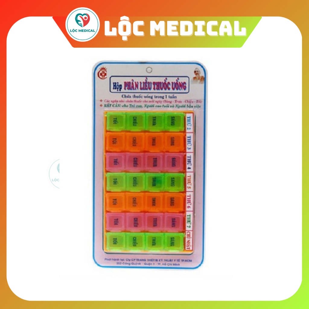 Dụng cụ phân liều thuốc 1 tuần