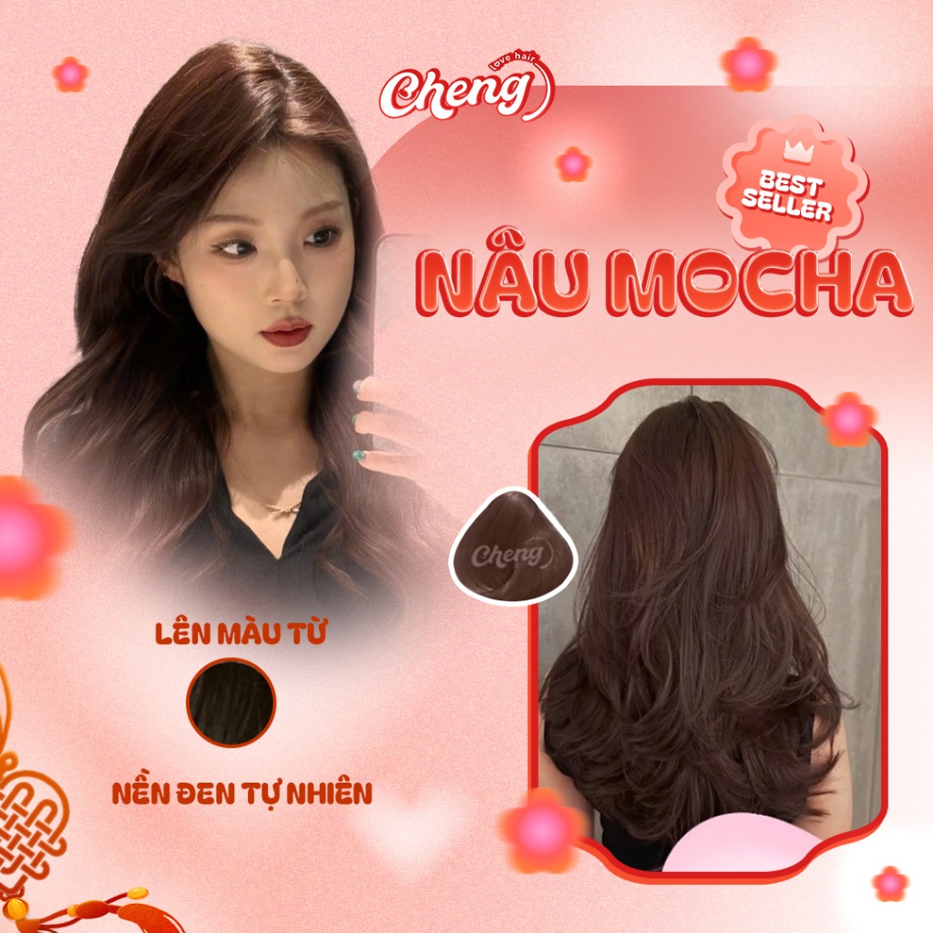 Thuốc Nhuộm Tóc Màu NÂU MOCHA Không Tẩy | Chenglovehair, Chenglovehairs