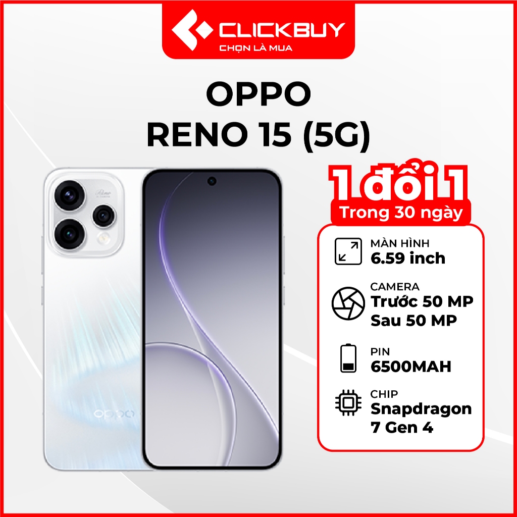 Điện thoại Oppo Reno 15 (5G) 12GB 256GB Chính Hãng