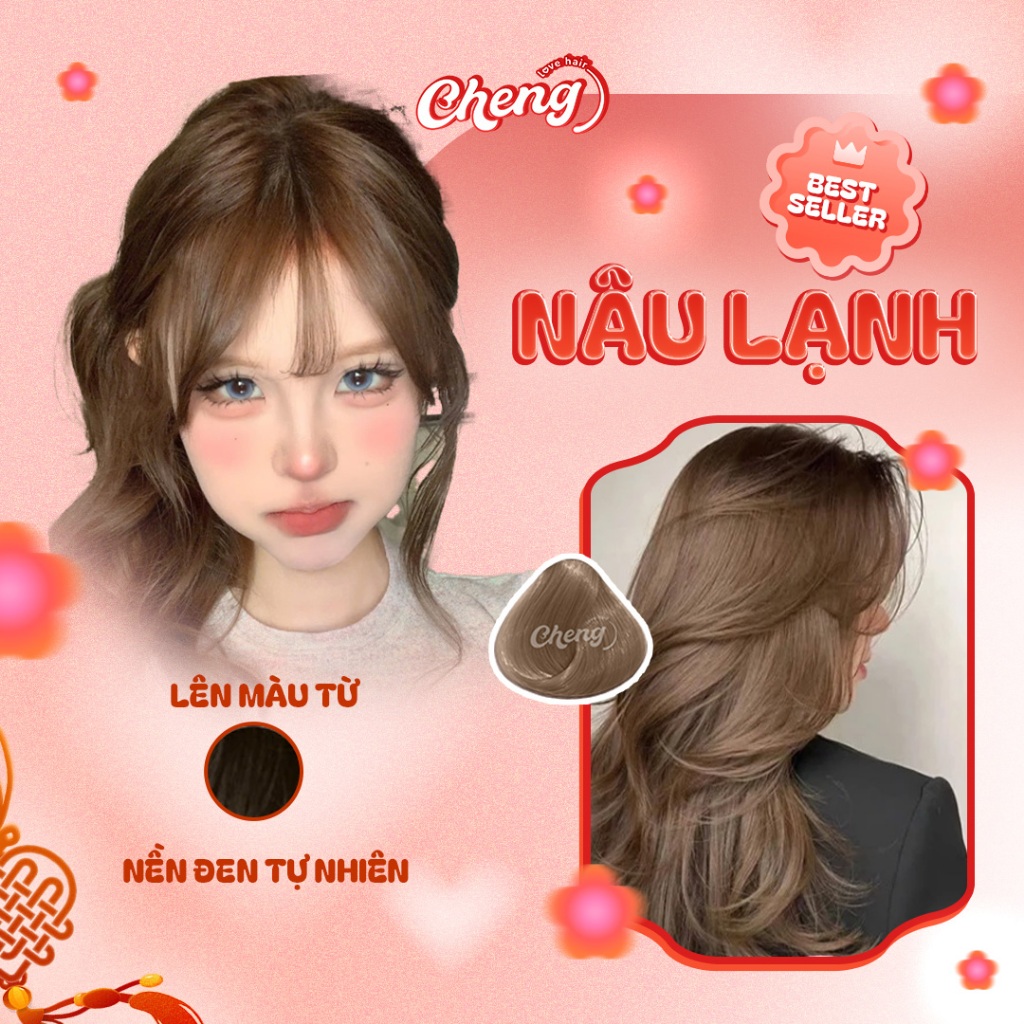 Thuốc Nhuộm Tóc Màu NÂU LẠNH, NÂU LẠNH SÁNG Không Cần Dùng Thuốc Tẩy Tóc | Chenglovehair, Chenglovehairs