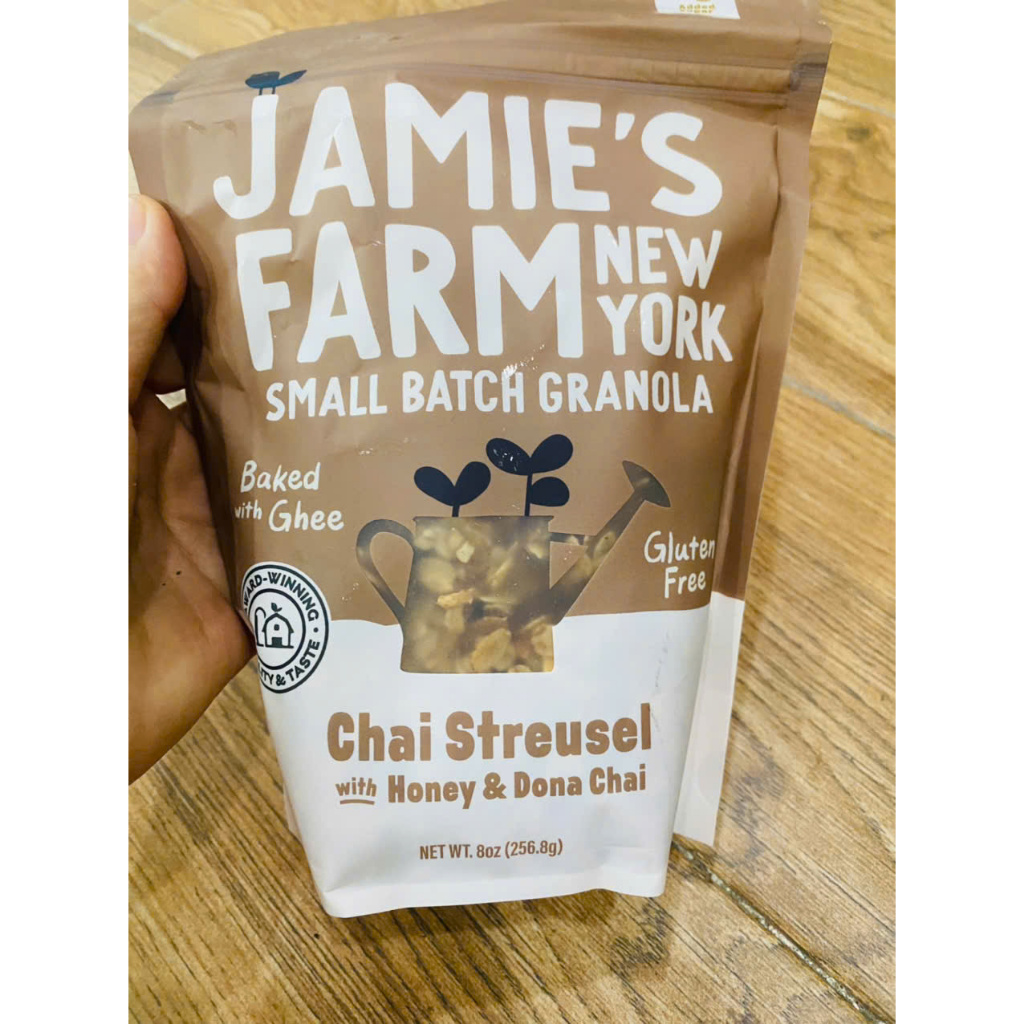 Ngũ cốc hữu cơ vị trà chai và mật ong 256g-Jamie's Farm New York