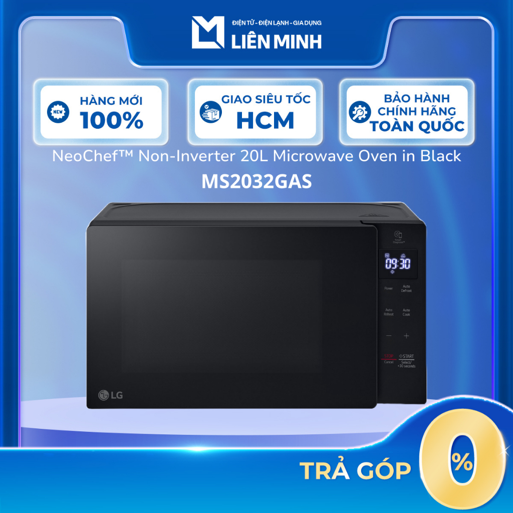 {Hỏa tốc HCM} MS2032GAS (Black) / MS2032GIK (White) - Lò Vi Sóng LG 20 Lít - Công Suất 700W