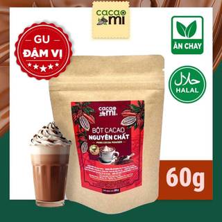 Bột Cacao Nguyên Chất CacaoMi Premium Đậm Vị - Pha Chocolate, Làm Bánh, ăn Chay, Keto