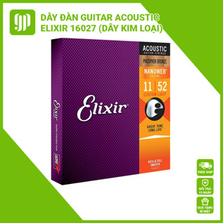 Bộ Dây Đàn Guitar Acoustic Elixir 16027 Cao Cấp Guitar Panda