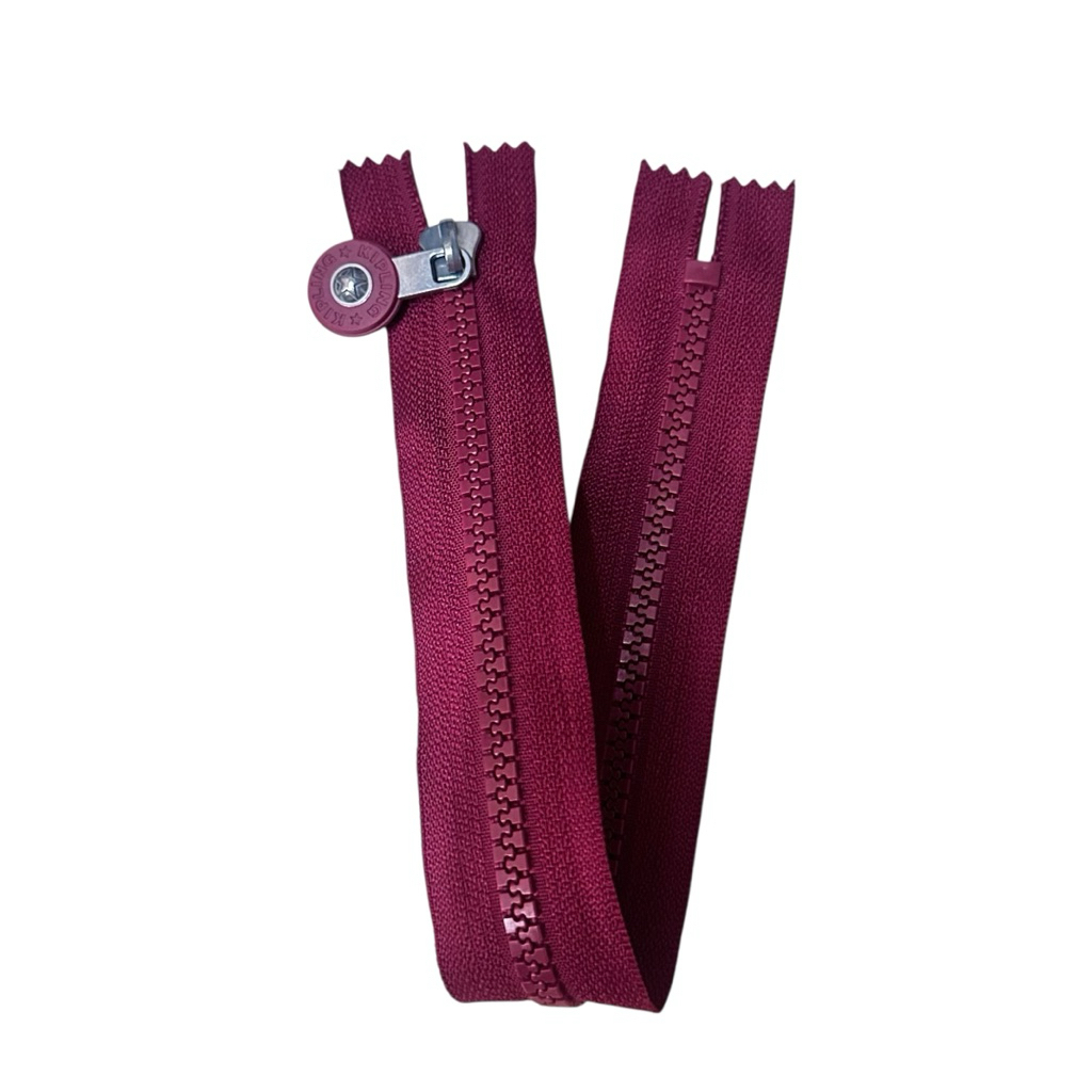 (1 cái) Dây kéo kèm 1 đầu khoá KIPLING 29cm màu đỏ đô, phụ kiện balo may vá (Mã 750)