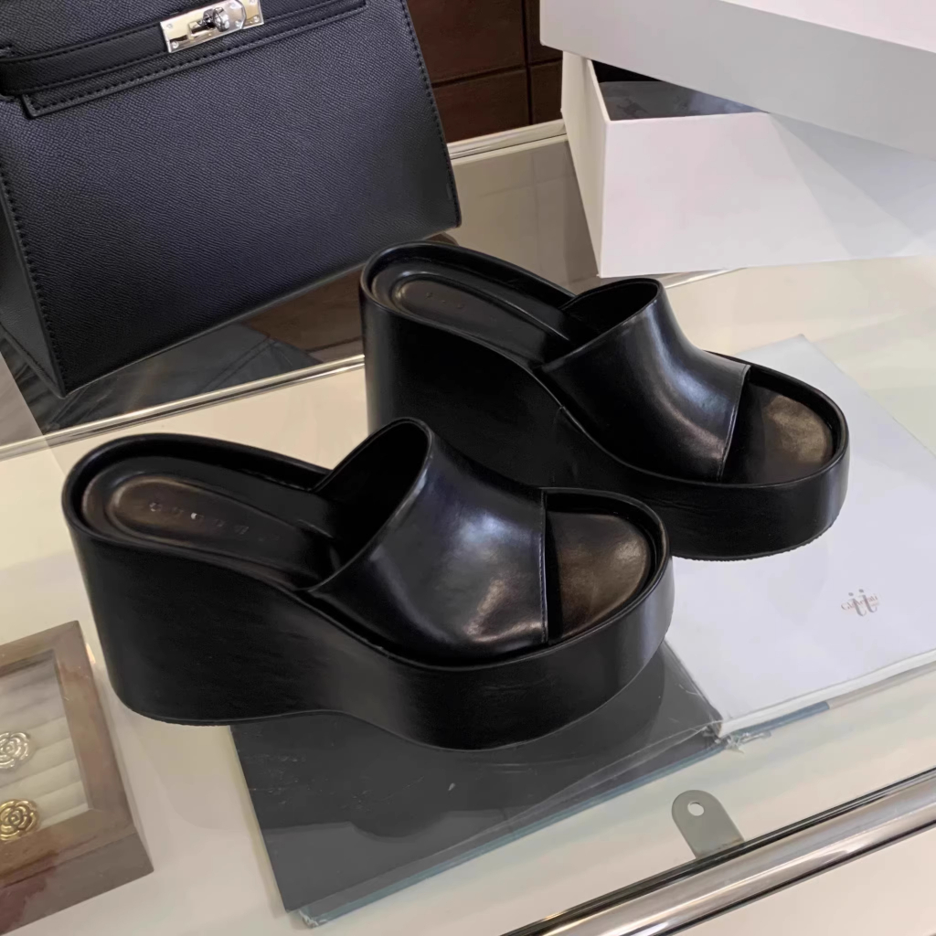 Dép Đế Dày Mùa Hè Thoải Mái Thường Ngày Thời Trang Ngoài Trời Dép Nền Tảng Miệng Cá Mở Mũi Nâng Cao Đi Lại Nữ