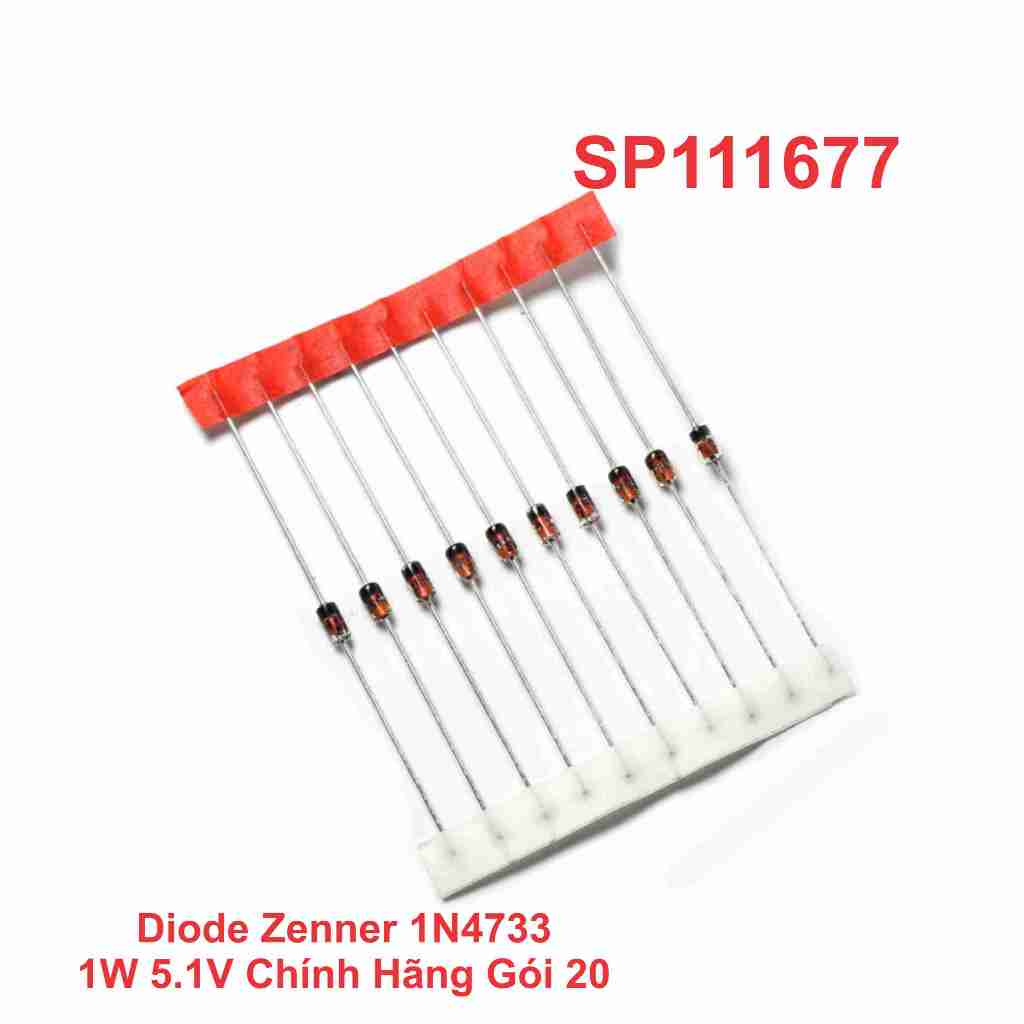 Diode Zenner 1N4733 1W 5.1V Chính Hãng Gói 20