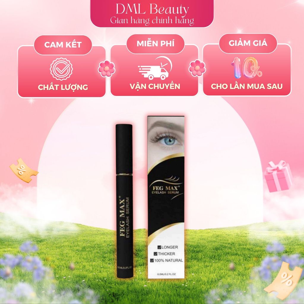 Dưỡng Mi FEG Max Serum X5 – Phiên Bản Cải Tiến Gấp 5 Lần Hiệu Quả (Dài, Dày, Cong Tự Nhiên) 6ml