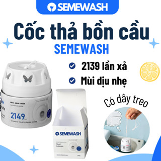 Lọ Thả Bồn Cầu Semewash Cốc Viên Cục Khử Mùi Làm Sạch Toilet Hương Chanh Dịu Nhẹ