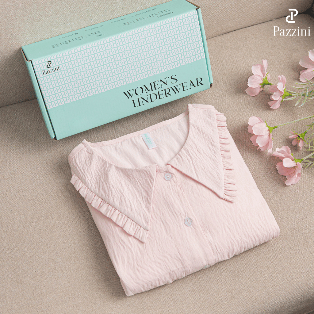 Bộ mặc nhà nữ ngắn tay pyjama Pazzini quần cộc chất liệu thoáng mát màu pastel cực trendy phù hợp mọi tone da - SW002 | BigBuy360 - bigbuy360.vn