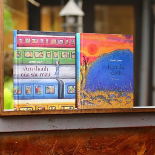 Combo 2 cuốn Sách tranh - Hòn đá xanh, Âm thanh của sắc màu - Sách tranh của Jimmy Liao - bìa cứng -