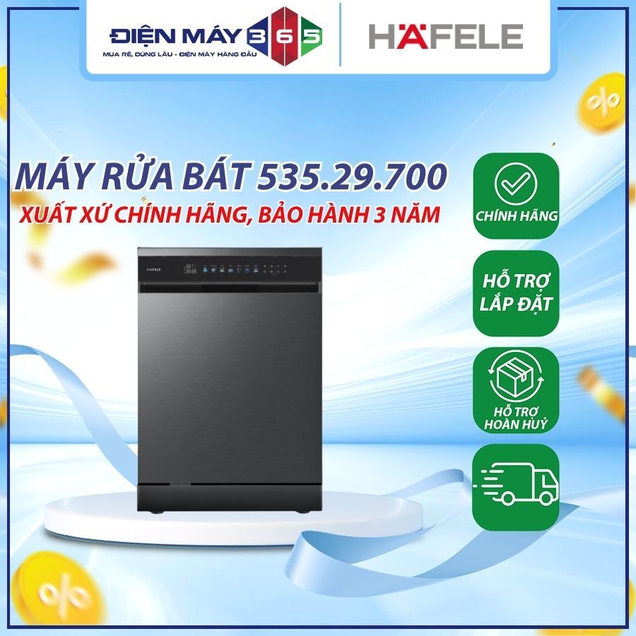Máy Rửa Chén Độc Lập Hafele HDW-F6072B 535.29.700 – 16 Bộ, 7 Chương Trình Rửa Linh Hoạt – DNH